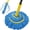 Blue, variant on Self-Wringing Twist Microfiber Mop with 1 Extra Refill, 57" Long Handle Floor Cleaner for Hardwood, Tile, and Commercial Household Use, Easy Wringing Spin Mop with 2 Mop Heads