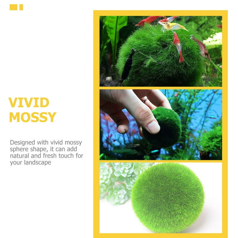 4pcs Simulation Moss Balls Decorative Moss Balls Shopwindow Moss