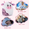 thumbnail image 5 of MorisMos 14'' Cow Plush Toy Pillow with Leopard Print and Cute Face, 5 of 8