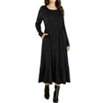 thumbnail image 6 of FDGIU Women's Fall Sweater Maxi Dress - Casual Ribbed Knit, Long Sleeve Crewneck Going Out Outfits, 6 of 7