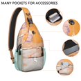 thumbnail image 2 of Abstract Geometry Colorful Sling Bag for Women Men Hiking Sling Backpack AntiTheft Sling Shoulder Bag, 2 of 6