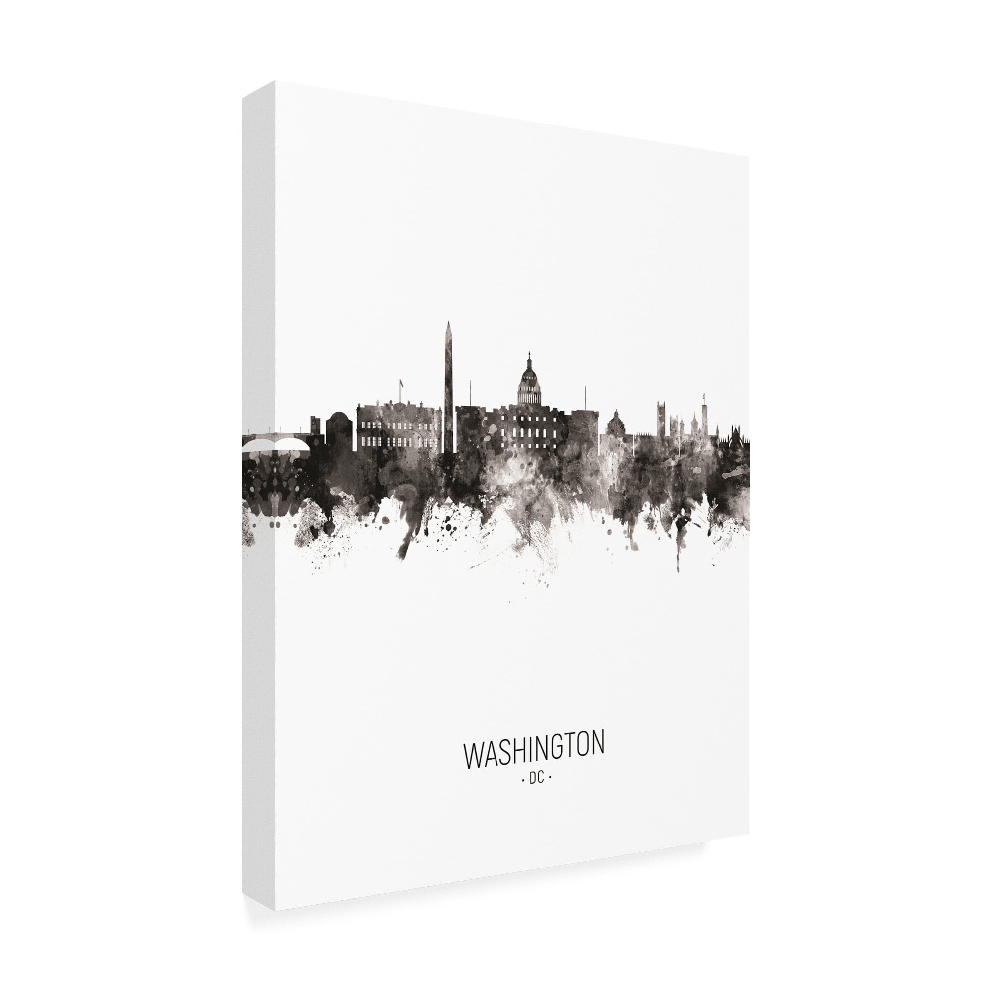 Trademark Fine Art 'Washington DC Skyline Portrait II' Canvas Art by Michael Tompsett