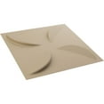 thumbnail image 6 of Ekena Millwork 19 5/8"W x 19 5/8"H Pinwheel EnduraWall Decorative 3D Wall Panel, UltraCover Satin Smokey Beige (12-Pack for 32.04 Sq. Ft.), 6 of 6