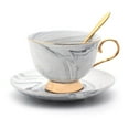 thumbnail image 1 of ruzhgo Coffee Cup Set Ceramic Tea Milk Teacup Saucer Spoon for Coffee Tea Water No.2, 1 of 1