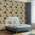 thumbnail image 2 of Peel and Stick Wallpaper Contact Paper Forest Animal Beige Woodland Tree Floral Vintage Cute Bear Deer Fox Self Adhesive and Removable 17.7in x 118in, 2 of 8