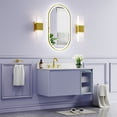 thumbnail image 4 of ANGELES HOME 20 x 36 Inch Oval Lighted Bathroom Vanity Mirror, Front and Backlit LED Mirror for Bathroom, Bathroom Lighted Mirror with Anti-Fog, 3 Colors Dimmable, Brushed Gold, 4 of 11
