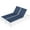 Navy, variant on Ulax Furniture Aluminum Double Chaise Lounge Outdoor Adjustable Recliner Chairs with Wheels(Mist)