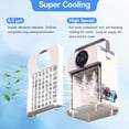 thumbnail image 3 of Aires acondicionados portátiles 4 en 1, humidificador enfriador de aire de CA evaporativo de 700 ml con 3 velocidades, luz de 7 colores y temporizador de 2 ~ 8 h, mini acondicionador personal, ventila, 3 of 5