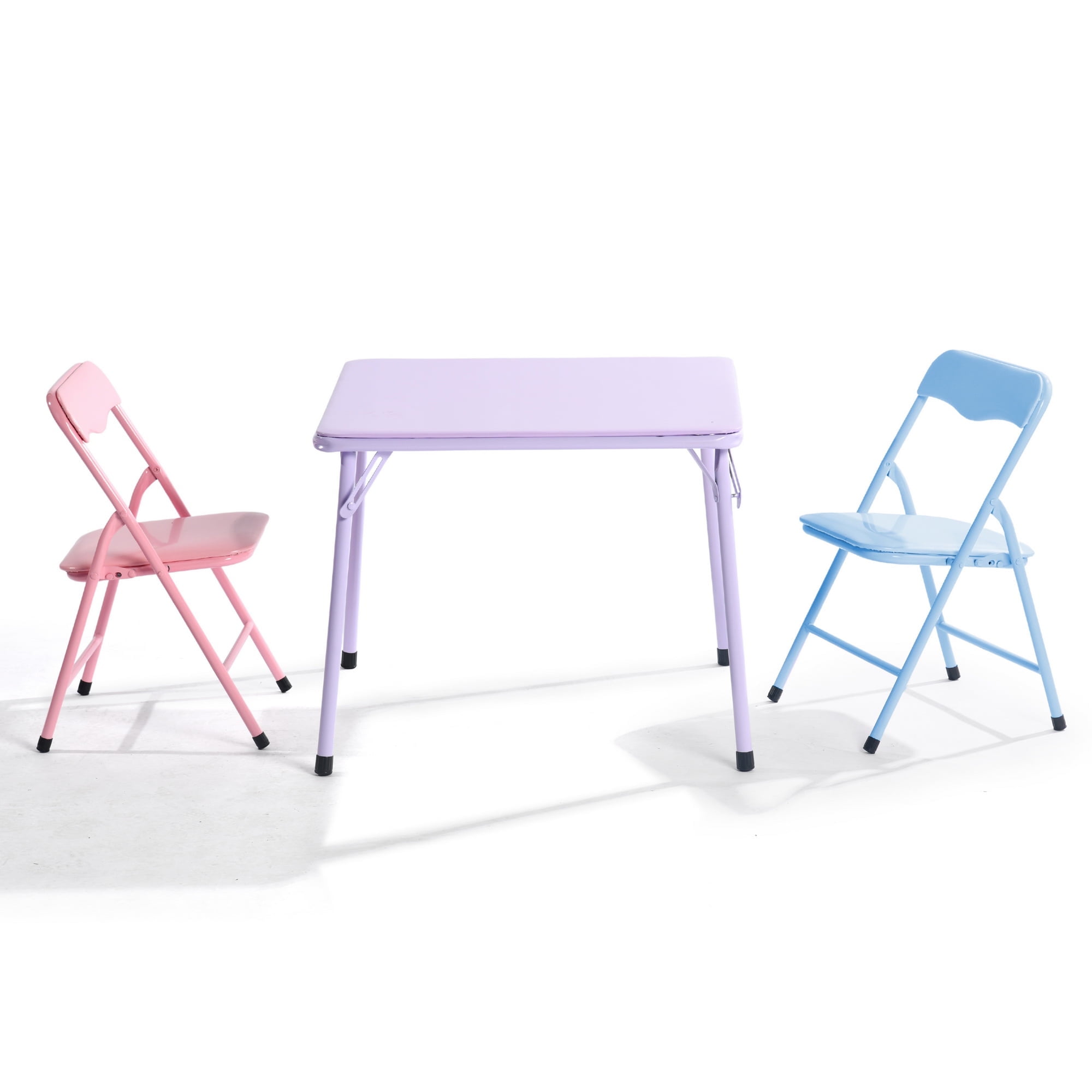 Homy Casa Kids Picnic Table Set of 3, Foldable Table and Chairs for Outdoor & Indoor Play