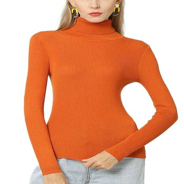 Chemise à Manches Longues pour Femmes Décontractée Couleur Unie Thermique Col Roulé Chemises Blouse Noir 3TG