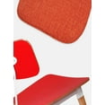 thumbnail image 3 of U - Shaped Chair Cushion for Dining Chairs, Single Chair Cushion with Ties & Non - Bottom, Washable Cotton - Linen Cover, 3cm Memory Foam, Colorful Pad for Kitchen/Dining Room,Orange,1PCS, 3 of 6
