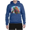 thumbnail image 2 of Wild Bobby Rainbow Painted Manatee Dean Russo Design Animal Lover Unisex Hoodie Sweatshirt, Vintage Heather Blue, Large, 2 of 6