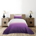 thumbnail image 4 of Ambesonne Ombre Quilted Bedspread Set 2 Pcs, Abstract Tone Modern, Twin Size, Purple Lavender, 4 of 5