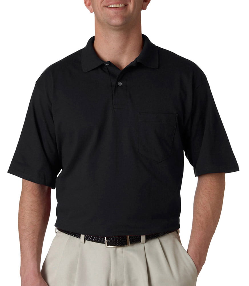 Jerzees Men's Polo Shirt - 436 - Medium - Black
