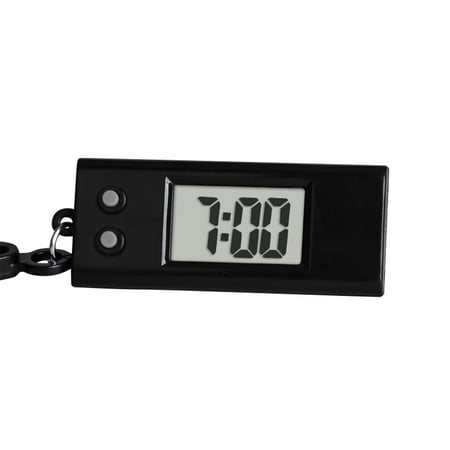 Mini Digital Desktop Alarm Clock Silent Portable Electronic Travel Clock with Large LCD Display and Backlight Black