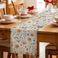 thumbnail image 5 of Pink Spring Floral Table Runner 120 Inches Long Farmhouse Dress Scarves, Elegant Pastoral Flowers Butterflies Vintage Dining Tablerunner for Coffee Table/Kitchen Island/Party Décor, 13" x 120", 5 of 8