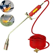 HIBIBUD Propane Torch Weed Burner Kit,Upgraded Weed Torches for Outside,High Output 1,900,000 Btu,for Weeding,Melting Snow (Torch With 1.2m Tube)