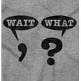 thumbnail image 2 of Funny Wait What Punctuation Joke Unisex Plus Fleece Graphic Hoodie Brisco Brands 2X, 2 of 5
