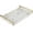 White, variant on Ivory Shagreen Leather Serving Tray with Gold Handles  Wooden Ottoman Tray for Coffee Table, Kitchen, Dining, and Home Decor