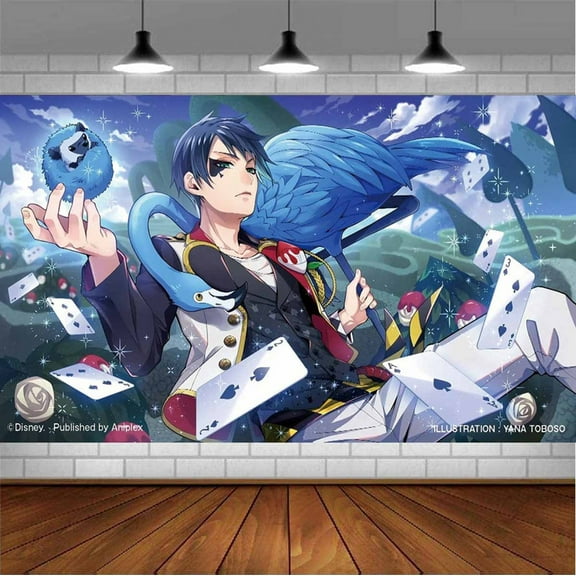 Twisted Wonderland Backdrop Banner Party Supplies Poster Movie Theme Background for Photography Birthday Decorations