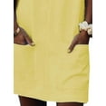 thumbnail image 4 of DYMADE Women Casual Wide Strap Pockets Mini Pinafore Siamese Dress, 4 of 4