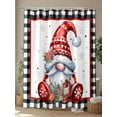 thumbnail image 4 of Fsddascl Christmas Gnomes Shower Curtain Set - 48" x 72" Washable Bathtub Curtain with 12 Hooks, Winter Xmas Poinsettia Snowflake Plaid Waterproof Fabric Stall Shower Curtains for Bathroom/Bathtub, 4 of 6