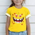 thumbnail image 5 of Cute Funny Shirts for Girls Boys Toddler Graphic T-Shirt Short Sleeve Tee Tops Yellow A 3-4 Years, 5 of 6
