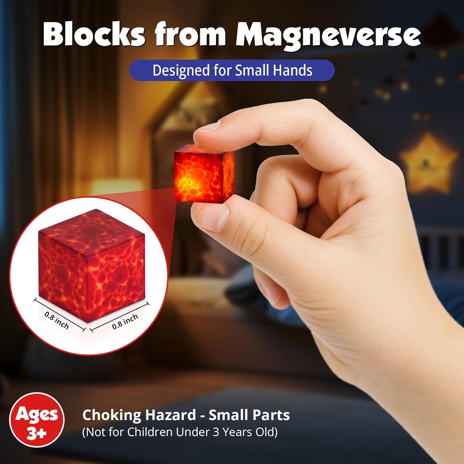 Annexfun 200 PCS Magnetic Blocks with Light Up Blocks - Magnetic Building Blocks, Magnetic Construction Cube Toys, STEM Sensory Learning Toys, Easter Birthday Gifts for Toddlers Boys and Girls Age 3+