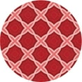 thumbnail image 1 of Ahgly Company Tapis Rond Lavable en Machine Intérieur Transitionnel Rouge, 3 Pieds Rond, 1 of 7