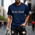 thumbnail image 2 of FASHOFT 250 Anniversary USA Shirt Mens American Flag Graphic Tees Patriotic 4th of July Shirts Independence Day Summer Tops Navy M, 2 of 4