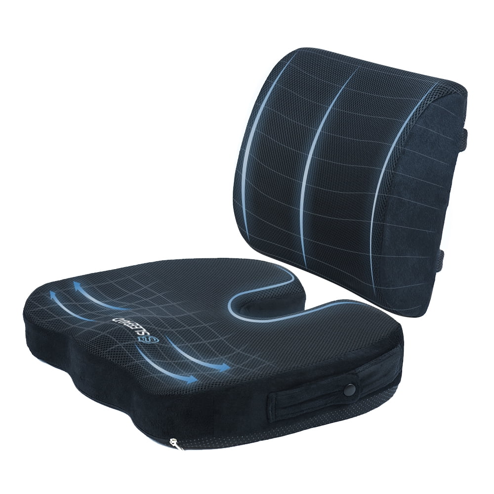 2021 New Gel Seat Cushion for Office Chair Desk Chair Car Seat Pressure Relief Large Size Gel Chair Cushion Sciatica & Back Tailbone Pain Relief Ergonomic Design 