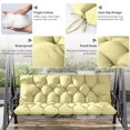 thumbnail image 3 of Kimunuk Outdoor Porch Swing Cushion, 60" X 40" X 5" Waterproof Bench Chair Replacement Cushion with 6 Ties for Patio, Light Yellow, 3 of 7