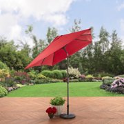 Coral Coast 9 Ft Steel Solar Lighted Push Button Tilt Patio Umbrella Walmart Com Walmart Com