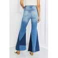 thumbnail image 2 of Women's Color Block Flare Jeans Medium Wash, 2 of 5