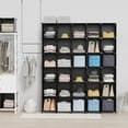 thumbnail image 4 of Closet Organizers and Storage, 16 Cube Storage Organizer, Closet Organizer Bookshelf Cubes Shelves for Clothes, Bedroom,  Bathroom, Wardrobe, Garment Racks, Black, 4 of 7