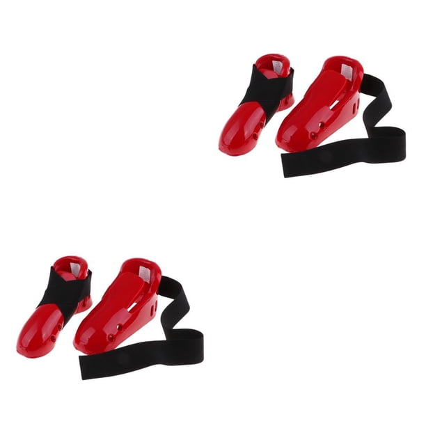 Naiovety Kids Taekwondo Foot Guard Karate parring Foot hoes Gear parring Rojo S 2piezas