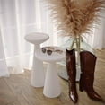 thumbnail image 3 of TOV Furniture Gianna Tables d'Appoint Transitionnelles en Pierre de 20 Po H, Blanches (Ensemble de 2), 3 of 6