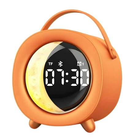 GJX Digital Alarm Clocks for Bedrooms,Smart Alarm Clocks with Bluetooth-Compatible Speaker,Portable Bedside Clock,Eye-Protecting Night Light