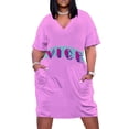 thumbnail image 1 of Vestido de noche caído con bolsillos para mujer estilo diseño Miami Vice colores, 1 of 6
