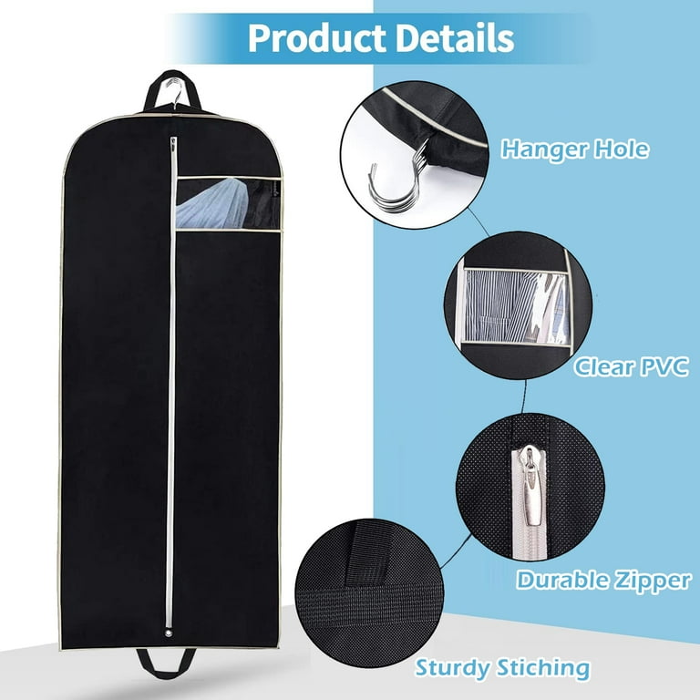 Yeegool Hanging Garment Bags For Travel & Closet Storage, 50 Dance Garment Bag, Garment Bags For Hanging Clothes, Suit Bag, Carry On Garment Bag, Mov