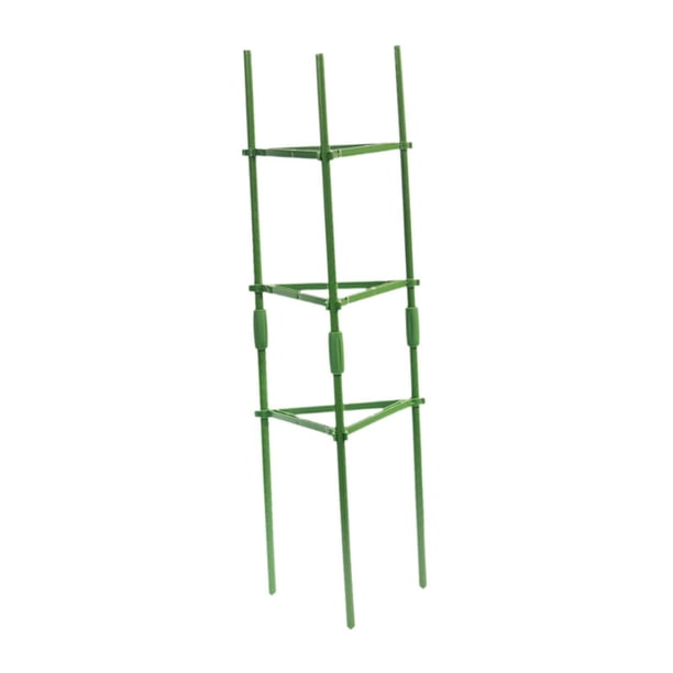Torre de soporte para plantas trepadoras, resistente, verde, con estaca de soporte para tomates. Altura 120cm