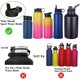 thumbnail image 3 of Straw Lid For Wide Mouth Hydroflask ,easy Carry Straw Lid Water Bottle Accessories With 2 Straws And 1 Brush, 3 of 4