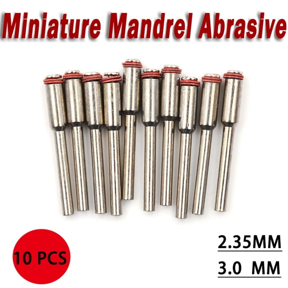 SENRISE 10 Pack Miniature Mandrel Abrasive Connecting Rod Fixed HSS Cut-Off Wheel Discs for Diamond Slice Rotary Tools