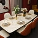 thumbnail image 3 of Juego de 6 manteles redondos de algodón para comedor, 14 pulgadas, tejidos de fácil lavado para cocina, mesa de comedor y decoración de fiestas, 3 of 7