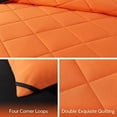 thumbnail image 4 of Lightweight Queen Comforter Set with 2 Pillow Sham - 3 Pieces Set - Quilted Down Alternative Comforter/Duvet Insert for All Season - Orange/Black - Queen Size, 4 of 6