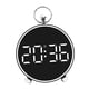 thumbnail image 3 of Reloj despertador digital de mesa con función de 12/24 horas para colgar en la pared con luz ambiental. Blanco, 3 of 9