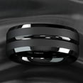 thumbnail image 4 of Tungsten Rings for Men Wedding Bands for Him 8mm Black Classic Comfort Fit, 4 of 8