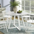 thumbnail image 4 of Roundhill Furniture Edo Contemporary Round Dining Table, Trestle Base, White Finish, 4 of 8