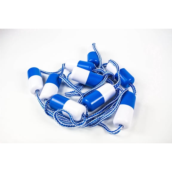 FibroPool 20ft Safety Rope with Floats, Pre-Assembled Divider Buoy with Hooks