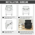 thumbnail image 5 of TOPCHANCES Stretch Velvet Armchair Slipcover, Anti Slip Chair Covers for Living Room, Black, 5 of 5